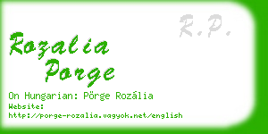 rozalia porge business card